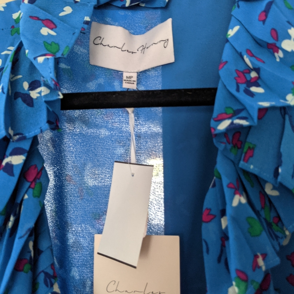 Blue wrap around dress